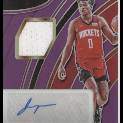 Jalen Green 2021-22 Panini Select #RJ-JGR Rookie Jersey Auto Purple Prizms #/99