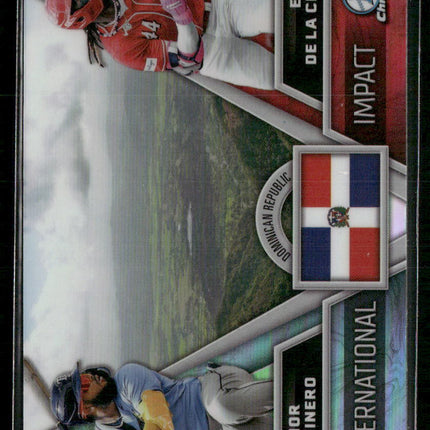 2024 Bowman Chrome #II-15 Elly De La Cruz / Junior Caminero International Impact