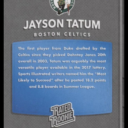 Jayson Tatum 2017-18 Donruss Optic #198 Rated Rookie