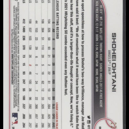 Shohei Ohtani 2022 Topps Chrome #1 Gold Refractor #/50