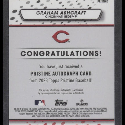 Graham Ashcraft 2023 Topps Pristine #PA-GA Pristine Autographs