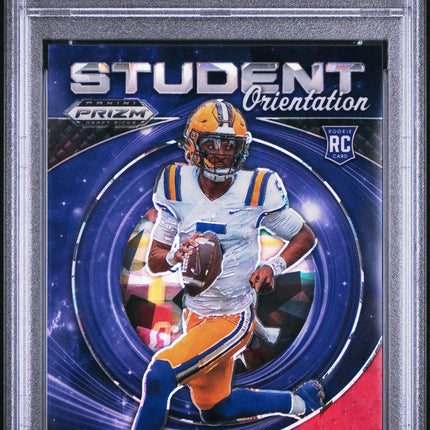 Jayden Daniels 2024 Panini Prizm Draft Picks Student OrientationcRed Ice PSA 10