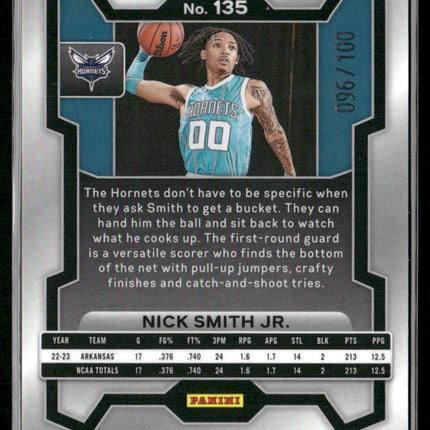 2023-24 Panini Prizm #135 Nick Smith Jr. Prizms Fast Break Red #/100