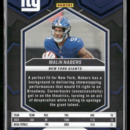 2024 Panini Mosaic Malik Nabers Rookie Base Card Giants!!