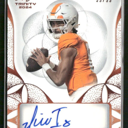 2024 Leaf Trinity Nico Iamaleava Autograph Auto Football Card 38/99