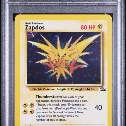 1999 Pokemon Fossil #15 Zapdos-Holo PSA 6