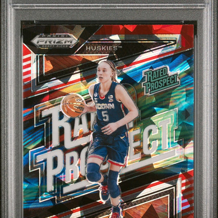 Paige Bueckers 2024 Panini Prizm Draft Pick Rated Red Ice PSA 9