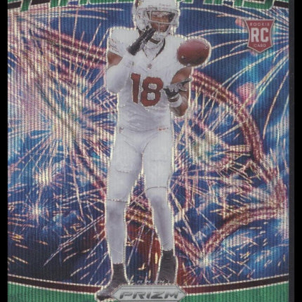 Marvin Harrison Jr. 2024 Panini Prizm #20 Fireworks Green Ice Prizm