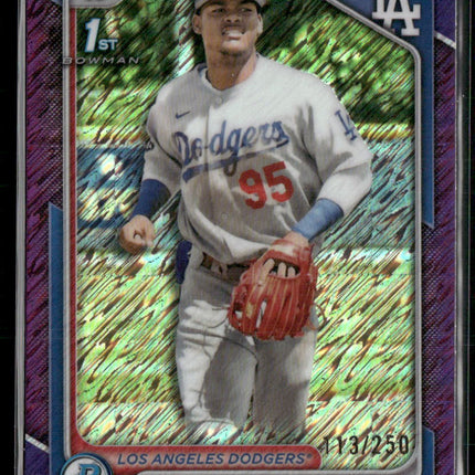 2024 Bowman Chrome Elias Medina Prospects Purple Shimmer Refractors #/250