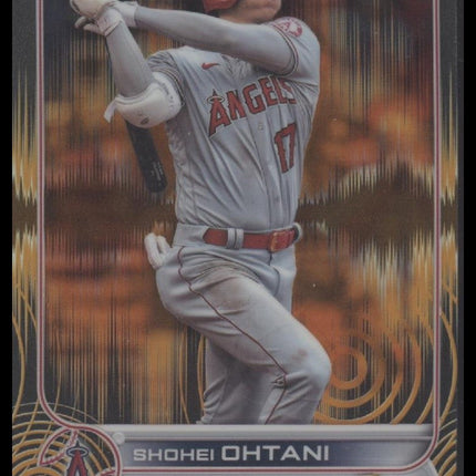 Shohei Ohtani 2022 Topps Chrome Sonic #1 Orange/Black Sonic Pulse Refractor #/25