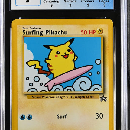 Surfing Pikachu 2001 Black Star Promos #28 CGC 9