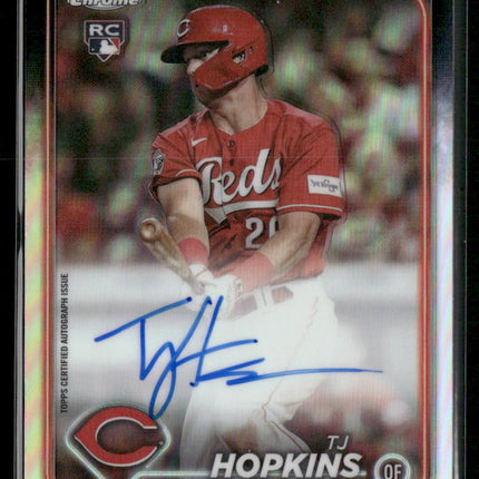 2024 Topps Chrome #RA-TH TJ Hopkins Rookie Autographs Refractor #/499