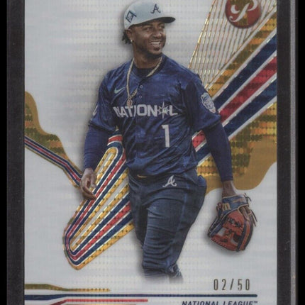 2024 Topps Pristine #279 Ozzie Albies Pristine Gold Refractors #/50