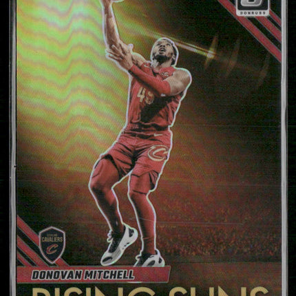 2023-24 Donruss Optic #12 Donovan Mitchell Rising Suns Red #/99