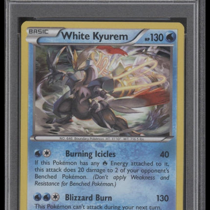 White Kyurem-Holo 2016 Pokemon Xy Fates Collide #21 Fates Collide PSA 10
