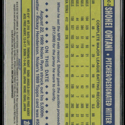 2022 Topps Chrome Shohei Ohtani 1987 Topps Baseball 35th Anniversary