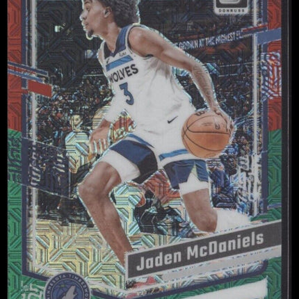 2023-24 Donruss Optic #118 Jaden McDaniels Hyper Green