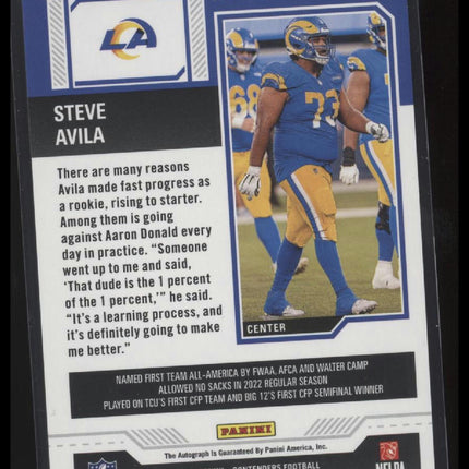 2023 Panini Contenders #155 Steve Avila