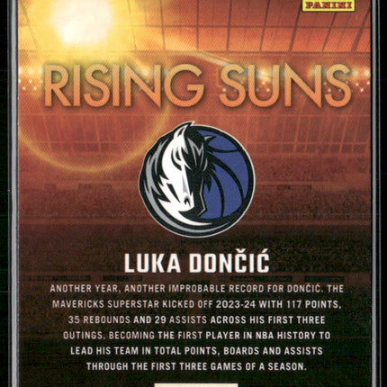 2023-24 Donruss Optic #14 Luka Doncic Rising Suns