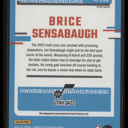 2023-24 Donruss #292 Brice Sensabaugh Rated Rookies Signatures Choice