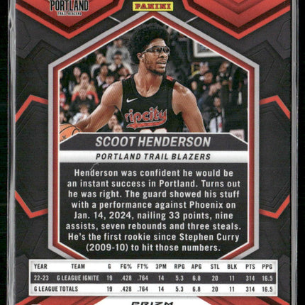 2023-24 Panini Mosaic #275 Scoot Henderson Silver