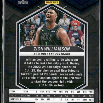 2023-24 Panini Mosaic #271 Zion Williamson Red