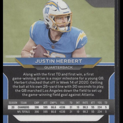 Justin Herbert 2020 Panini Chronicles #PB-3 Prizm Black