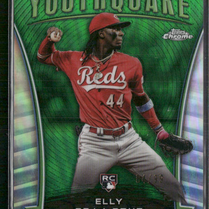 2024 Topps Chrome #YQ-1 Elly De La Cruz Youthquake Green Refractors #/99