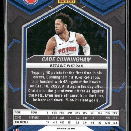 2023-24 Panini Mosaic #81 Cade Cunningham Red