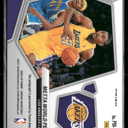 2022-23 Panini Mosaic #PM-MWP Metta World Peace Pictographs Mosaic Choice