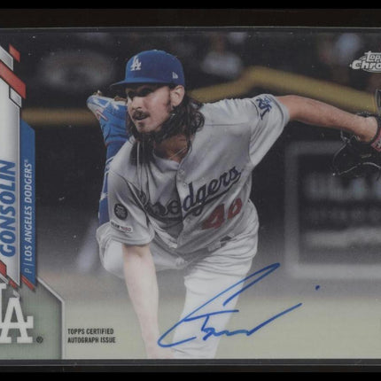 2020 Topps Chrome #RA-TG Tony Gonsolin Rookie Autographs Refractor #/499