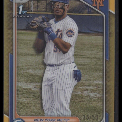 2024 Bowman Chrome Yovanny Rodriguez Chrome Prospects Gold Refractor #/50