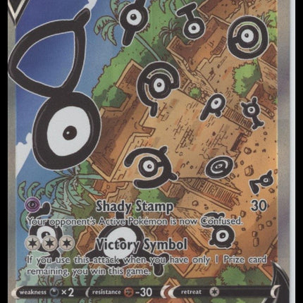 Unown V (Alternate Full Art) SWSH12: Silver Tempest #177/195