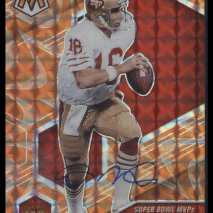 2021 Panini Mosaic #291 Joe Montana Prizm Reactive Orange - Certified Auto