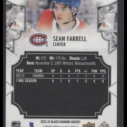 2023-24 Upper Deck Black Diamond #BDB-SF Sean Farrell #/349