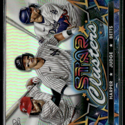 2023 Topps Cosmic Chrome Mookie Betts / Bryce Harper / Aaron Judge Star Clusters