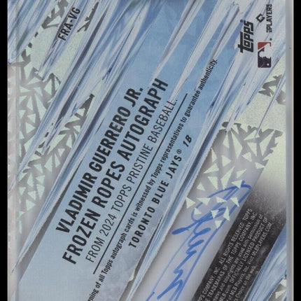 2024 Topps Pristine #FRA-VG Vladimir Guerrero Jr. Frozen Ropes Autographs