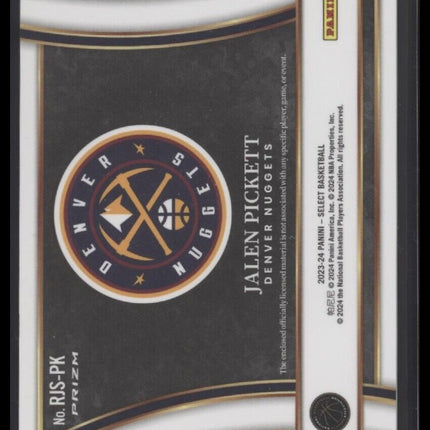 2023-24 Panini Select #RJS-PK Jalen Pickett Jumbo Rookie Swatches