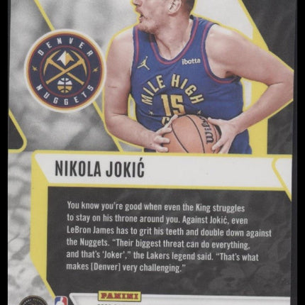 Nikola Jokic 2023-24 Panini Phoenix #20 Fade To Black Phoenix Purple Ice #/25