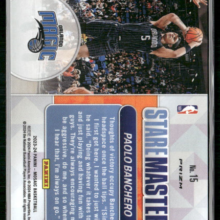 2023-24 Panini Mosaic #15 Paolo Banchero Stare Masters Mosaic