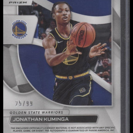 Jonathan Kuminga 2021-22 Panini Spectra #181 #/99 Patch Auto