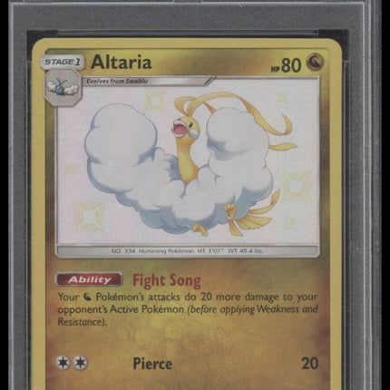 2019 Pokemon Sun & Moon Hidden Fates #SV37 Altaria-Holo Hidden Fates PSA 8
