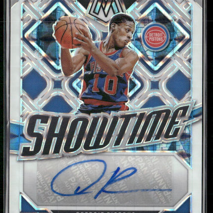2023-24 Panini Mosaic Dennis Rodman Showtime Signatures Mosaic White #/25