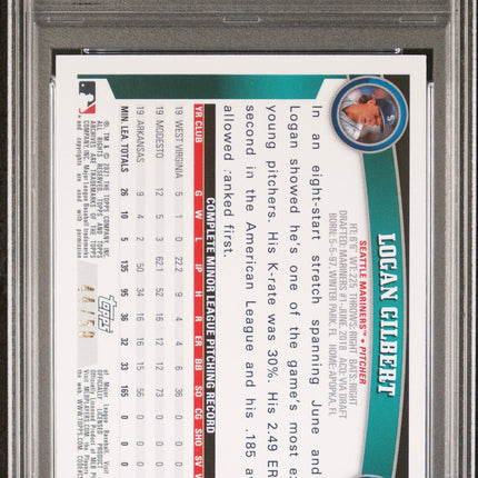 Logan Gilbert 2021 Topps Archives #267 Red Hot Foil PSA 9