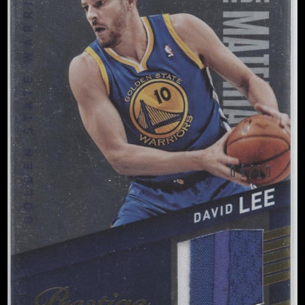 David Lee 2014-15 Panini Prestige #6 NBA Materials Prime #/10