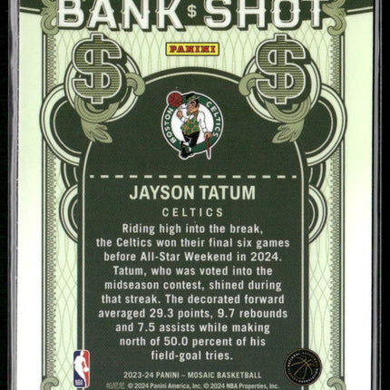 2023-24 Panini Mosaic #20 Jayson Tatum Bank Shot
