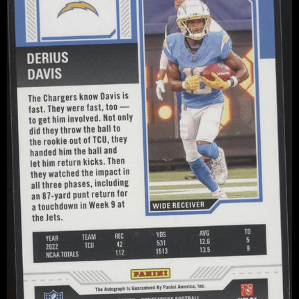 2023 Panini Contenders #147 Derius Davis