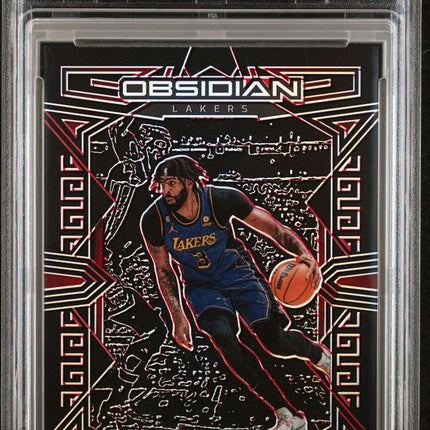 2022 Panini Obsidian #23 Anthony Davis Electric Etch Red PSA 9 #1/5