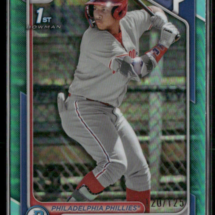 2024 Bowman Chrome #BCP-164 Eduardo Tait Prospects Aqua Refractors #/125