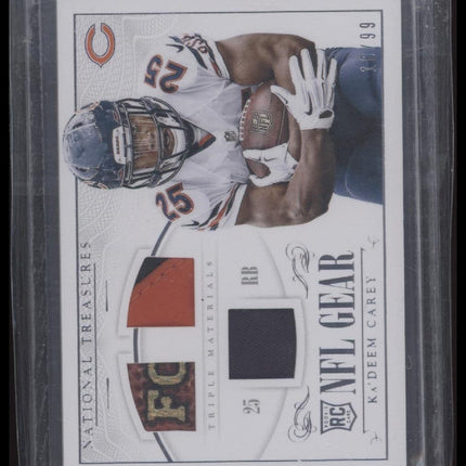 Ka'Deem Carey 2014 National Treasure Rookie NFL Gear Triple Materials #/99